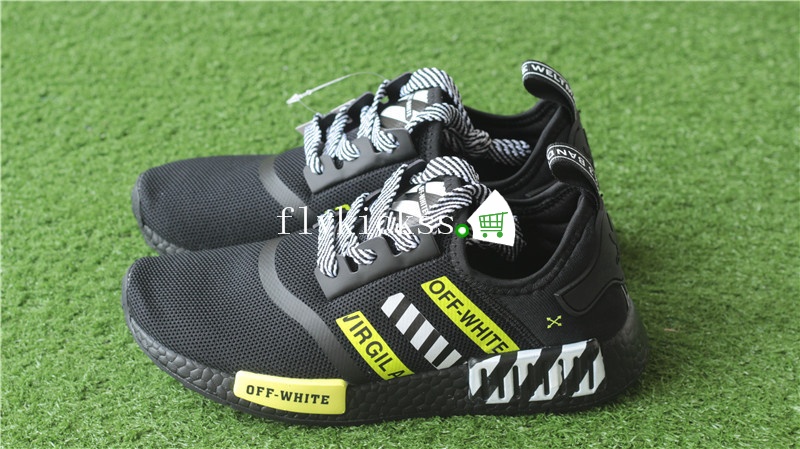 Off White x Adidas NMD R2 Boost Black BA7787